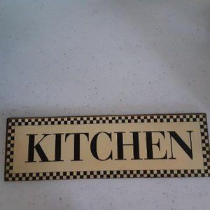 Vintage Metal Country Kitchen Checkerboard Border